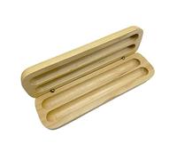 Vitrina de madera para bolígrafos individual/doble, almacenamiento y fuente de coleccionista, caja organizadora con tapa