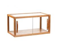 Vitrina de madera para repostería con puertas, armario de encimera para galletas, postres y magdalenas, elegante vitrina de panadería para comestibles y golosinas