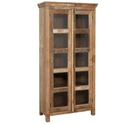 Vitrina de madera reciclada acabado antiguo 183 x 91 x 41 cm