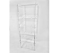 Vitrina de metacrilato, Expositor de metacrilato para Coches Slot, Colecciones, Vitrina expositora de acrílico Transparente, con estantes y Puerta Antipolvo, Medidas 45x18x16 cm (altoxanchoxfondo)