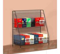 Vitrina de metal para cigarrillos, caja de exhibición para coleccionables, caja de cerillas y chicle, color blanco, 40 x 15,5 x 34,5 cm, perfecta para almacenamiento de papas fritas, dulces y
