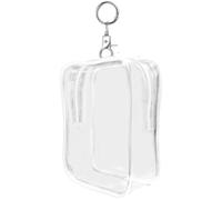 Vitrina de muñeca, pequeña bolsa transparente,Bolsa de transporte cuadrada para muñecas pequeñas - Bolsa de exhibición clara del organizador de almacenamiento de figuras con llavero para muñecas