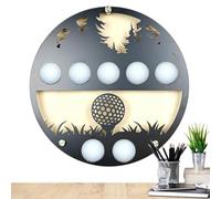 Vitrina de pelotas de golf montada en la pared, soporte para pelotas de golf para coleccionables, exquisito organizador, elegante marco de exhibición para amantes del golf, decoración de oficina en