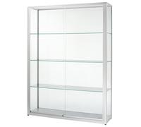 Vitrina de pie altura 2000 mm, 2 puertas correderas