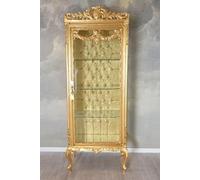 Vitrina de pie, color dorado
