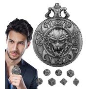 Vitrina de reloj de bolsillo, dados concha para reloj de bolsillo - Juego de mesa con caja de reloj vintage de metal | Estuche protector de pantalla portátil, para joyas, soporte para