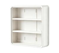 Vitrina Exhibidora de Figuras Estuche de Pared de 3 Niveles con Puerta de | Armario Exhibidor para Perfumes para Estantería Librería Oficina Salón Cocina Baño Garaje Sótano