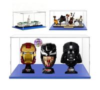 Vitrina Expositor para 3 Piezas Lego Star Wars Casco Jazz Quartet 21334 21030,Caja Exhibición Acrílico Transparente Antipolvo para Coleccion(50x20x25)
