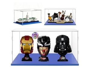 Vitrina Expositor para 3 Piezas Lego Star Wars Casco Jazz Quartet 21334 21030,Caja Exhibición Acrílico Transparente Antipolvo para Coleccion(50x20x25)