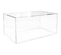 Vitrina expositora a Medida de metacrilato para coleccionistas con Base Transparente, Negra o Blanca. Expositor, urna o Caja Metacrilato Transparente con Cantos pulidos. (30 x 20 x 10 cm)