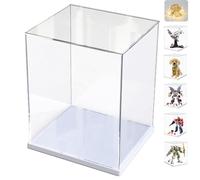 Vitrina Expositora Acrílica 3mm &Led para Lego 11389 Salvación Colecciones | Espesado Caja Expositora para 11384 Cachorro Golden 71860 Robot 71834 10302 11371 10350 72051 43297 Figuras Blanco 30x30x40cm
