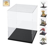 Vitrina Expositora Acrílica 3mm para Colecciones Lego 11384 Cachorro Golden | Caja Metacrilato Transparente para 11389 Salvación 71860 Robot 71834 10302 11371 10350 72051 43297 Figuras, Negro 30x30x40cm