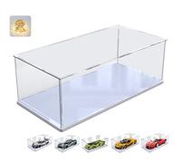 Vitrina Expositora Acrílica 3mm para Lego 42172 McLaren P1 Coche 1/8 42232 | Espesado Caja Metacrilato Transparente para Sadair's Spear 42143 Ferrari SP3 42115 Lambo Sián 42156 42096, Blanco 60x30x20cm
