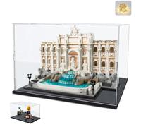 Vitrina Expositora Acrílica para Colecciones para Lego 21062 Fontana Trevi para 42179 Planeta Tierra 72037 42691, Vitrina Metacrilato Cajas Transparente Expositor con Luz, Interior Negra 40x20x30cm