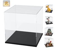 Vitrina Expositora Acrílica para Colecciones para Lego 43269 Cachorro 101 Dálmatas 43247 para 76466 Piedra Filosofal 77073 31167 11203 Metacrilato Transparente Expositor, Interior Negro 30x30x30cm