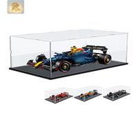 Vitrina Expositora Acrílica para Lego Coche Ferrari SF-24 F1 42207 Oracle Red Bull RB20 F1 42206 para 1/8 Coche 42171 42141, Expositor Cajas Transparente Grande Vitrina, Interior Negro 70x30x20cm