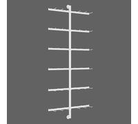 Vitrina Expositora Biancheria Intima de Pared, Perchero pie Calcetín uso Comercial, Percheros Varios Niveles, Ideal para Boutiques, Tiendas o Armarios(White,60x175CM/24 x 69in)