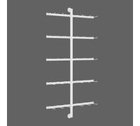 Vitrina Expositora Biancheria Intima de Pared, Perchero pie Calcetín uso Comercial, Percheros Varios Niveles, Ideal para Boutiques, Tiendas o Armarios(White,60x100CM/24 x 39in)