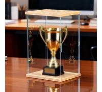 Vitrina Expositora Caja de Acrílico Alta Trofeos Recuerdos Deportivos, Vitrina Impermeable Puerta, Compartimentos Almacenamiento Figuras Acción, Miniaturas Manualidades(15x30xH55cm/6x12x22in)