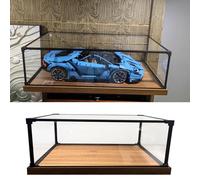 Vitrina Expositora Caja de Exhibición de Acrílico Grande de 30, 35, 40, 50 y 60 Cm, Vitrina de Acrílico con Marco de Aluminio para Modelos de Autos(40x30x20cm(16"x12"x8"))