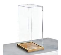 Vitrina Expositora Caja Extragrande de Acrílico Transparente de 70 60 50 40 30 cm, Vitrina Rectangular con Tapa Antipolvo, Contenedor de Almacenamiento para Mostrador(15x15x20cm(6x6x8in))