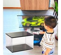 Vitrina Expositora Cajas Almacenamiento Cúbicas Maquetas Coches 15, 25, 30, 35, 40 50 cm Largo, Caja Acrílica Transparente Prueba Polvo, Vitrina Personalizable(45x40xH30cm/18x16x12in)