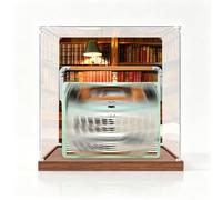 Vitrina expositora compatible con LEGO 10334 Radio Retro - Tecca antipolvo para el modelo coleccionable del Titanic (solo vitrina ) (fondo)