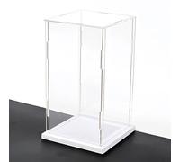 Vitrina Expositora Grande de Acrílico Transparente para Figuras Coleccionables, Organizador de Almacenamiento(White Base,30x30x70cm(12x12x28in))