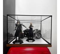 Vitrina Expositora Organizadores de Exhibición de Ilustraciones Figuras de Acción, Vitrina de Acrílico Extra Grande Marco de Aluminio de Escritorio, Libro Sombrero Monedero(30x20x15cm(12"x8"x6"))