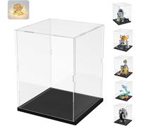 Vitrina Expositora para Colecciones Lego 75379 R2-D2 Mini 75416 C1-10P 43217 Casa Up 31385 76341 76343 75328 Casco 75408 Caja Expositora Metacrilato Transparente 3mm Acrílica Interior Negro 20x20x30cm