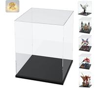 Vitrina Expositora para Colecciones Lego Proyecto Salvación 11389 10302 Optimus Prime 71834 71846 Meca 76453 43244 42652 10350, Caja Metacrilato Transparente Acrílica 3mm, Interior Negro 30x30x40cm