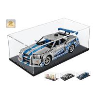 Vitrina Expositora para Colecciones para Lego 42214 Lamborghini Revuelto para 42210 Skyline GTR para 2022 Ford GT 42154 21339 75399, Cajas Transparente Acrílica, Interior Negro 45x25x25cm