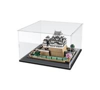Vitrina Expositora para Colecciones para Lego 60413 Avión de Rescate de Bomberos para 21060 Castillo Himeji 75357 21327 Expositor Cajas de Metacrilato Transparente Acrílica, Interior Negro 35x35x20cm