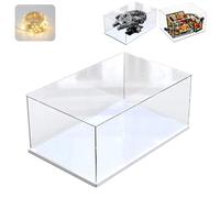 Vitrina Expositora para Colecciones para Lego 75375 Halcón Milenario 21319 para 42204 42151 75380, Expositor Cajas de Metacrilato Transparente Vitrinas Expositoras Acrílica, Blanca 35x25x15cm