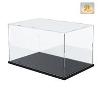 Vitrina Expositora para Colecciones para Lego 76428 21270 42173 75347 42205 10359 42161 42165, Expositor Cajas de Metacrilato Transparente Vitrinas Expositoras Acrílica, Interior Negra 30x20x20cm