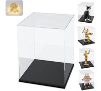 Vitrina Expositora para Colecciones para Lego Gato Tuxedo 21349 para Lego C3PO 75398 77072 43230, Expositor Cajas de Metacrilato Transparente Vitrinas Expositoras Acrílica, Negra 25x25x40cm