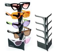Vitrina expositora para gafas. Organizador para gafas, Expositor para gafas de sol, Soporte gafas, Exhibidor de Lentes, Monturas, Anteojos, regalos amigas originales, Regalo amigo invisible. (Negro)