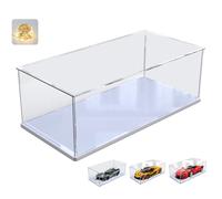 Vitrina Expositora para Lego 42172 McLaren P1 42143 SP3 42156 42096 42115 42083 1:8 Maqueta Coche Colecciones, Expositor Cajas Transparente Grande Vitrina Acrílica 3MM, Interior Blanco 60x30x20cm