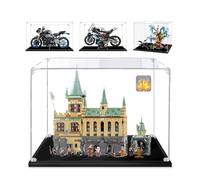 Vitrina Expositora para Lego,Acrílico Transparente Grande Caja de Exhibición para Colecciones Coches Modelo Figuras (Base Negra, 50X20X45cm)
