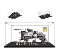 Vitrina Expositora para Lego,Acrílico Transparente Grande Caja de Exhibición para Colecciones Coches Modelo Figuras (Base Negra, 50x30x25cm)