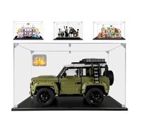 Vitrina Expositora para Lego,Acrílico Transparente Grande Caja de Exhibición para Colecciones Coches Modelo Figuras (Base Negra, 50x25x30cm)