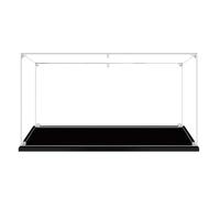 Vitrina Expositora para Lego,Acrílico Transparente Grande Caja de Exhibición para Colecciones Coches Modelo Figuras (Base Negra, 35x30x15cm)