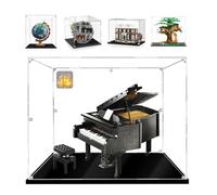 Vitrina Expositora para Lego,Acrílico Transparente Grande Caja de Exhibición para Colecciones Coches Modelo Figuras (Base Negra, 45x45x45cm)