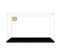 Vitrina Expositora para Lego,Acrílico Transparente Grande Caja de Exhibición para Colecciones Coches Modelo Figuras (Base Negra, 40X30X25cm)