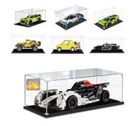 Vitrina Expositora para Lego,Acrílico Transparente Grande Caja de Exhibición para Colecciones Coches Modelo Figuras (Base Negra, 30X15X15cm)