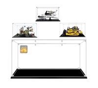 Vitrina Expositora para Lego,Acrílico Transparente Grande Caja de Exhibición para Colecciones Coches Modelo Figuras (Base Negra, 60x40x40cm)