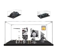 Vitrina Expositora para Lego,Acrílico Transparente Grande Caja de Exhibición para Colecciones Coches Modelo Figuras (Base Negra, 50x30x25cm)