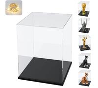 Vitrina Expositora para Lego Trofeo Copa Mundial FIFA 43020 Casco Sauron 11373 75398 C3PO 21349 21376 Gato 11384 10358 77072 76463 76467 Cajas Acrílica Transparente 3MM, Interior Negro 25x25x40cm