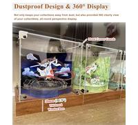 Vitrina Expositora Vitrina Acrílica Grande y Apilable, Organizador de Almacenamiento con Esquinas Metálicas de Acrílico, Caja Transparente Tipo Cubo para Exhibir Objetos(50x20x20cm/20x8x8in)
