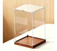 Vitrina Expositora Vitrina de Acrílico con Esquinas Metálicas, Estuche de Plástico Transparente de 80 70 60 50 40 30 y 20 cm, Organizador de Mostrador Apilable(60x40x40cm(24x16x16in))